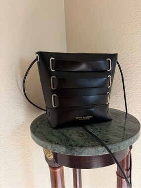 Kozha Numbers Black Leather Crossbody Bag